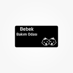 Bebek Bakım Odası Kapı Levhası - Görsel 3