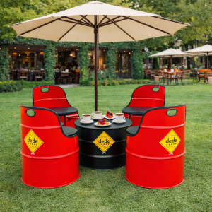 Varil Oturma Grubu 4'lü Takım