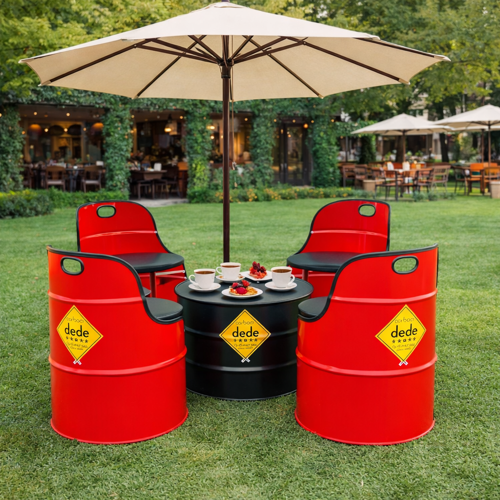 varil-oturma-grubu-01 Varil Oturma Grubu 4'lü Takım - Görsel 1